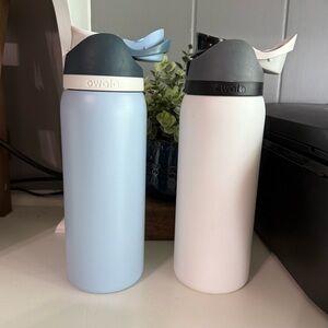 Owalo Blue and White Water Bottles